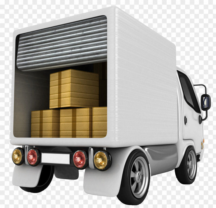 Compact Van Cargo Light Cartoon PNG