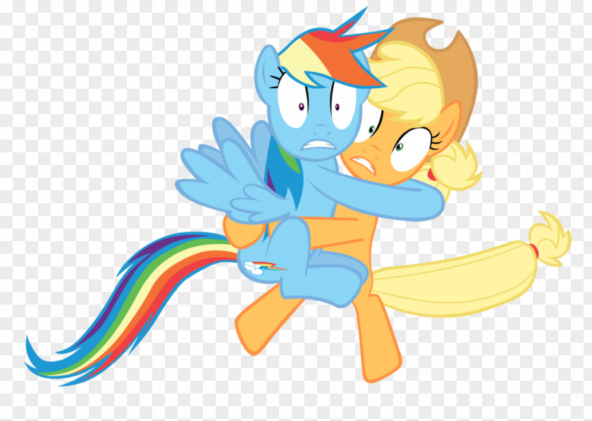 Frightened Rainbow Dash Applejack Pinkie Pie Rarity Twilight Sparkle PNG