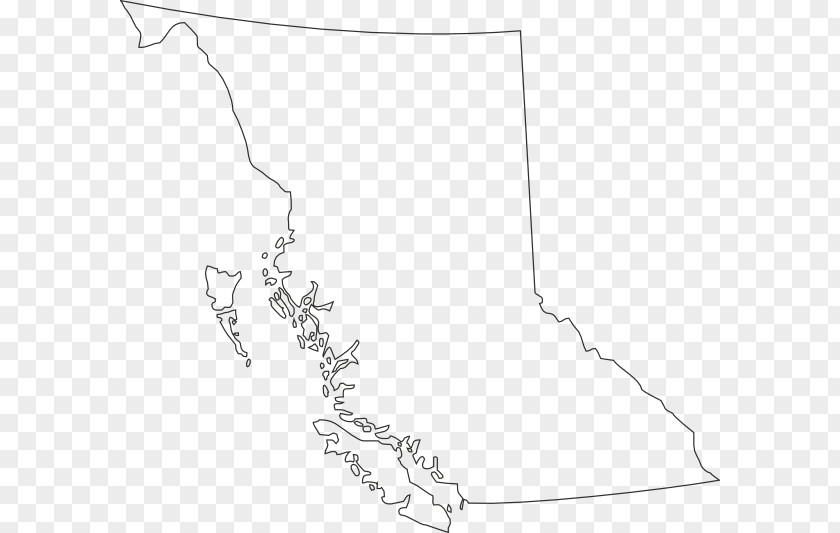 Map Community Futures Fraser Fort George Blank Flag Of British Columbia Outline PNG