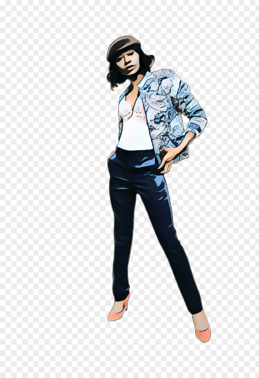 Fashion Model Style Jeans Background PNG