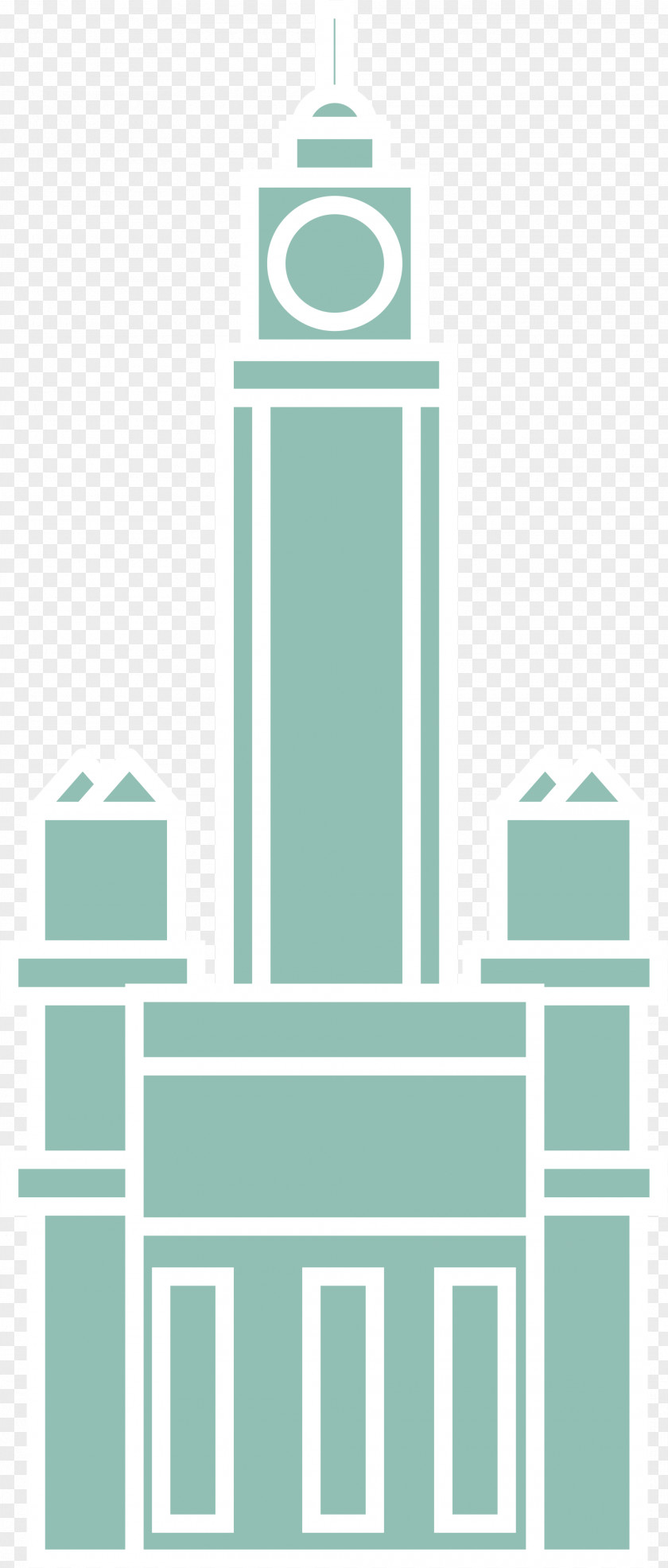 Green Geometry Church Mecca Building Illustration PNG