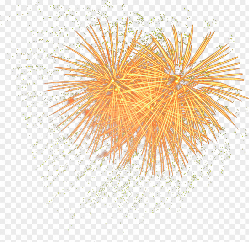 Opened Hand-painted Golden Fireworks Adobe Icon PNG