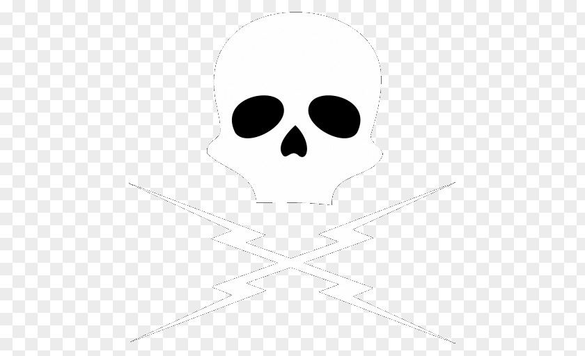 Skull Font Line Black Text Messaging PNG