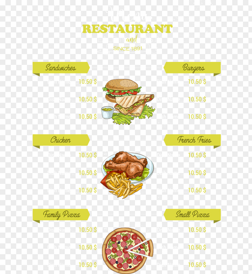 Vector Food Menu Design Coffee Cafe Illustration PNG