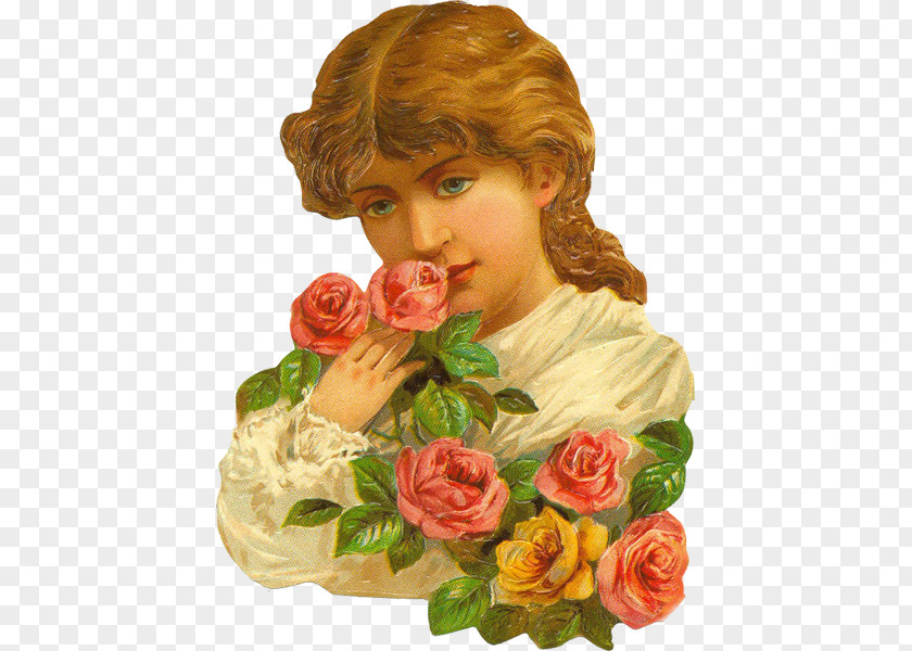 Decoupage Vintage Victorian Era Garden Roses Bokmärke Flower Paper PNG