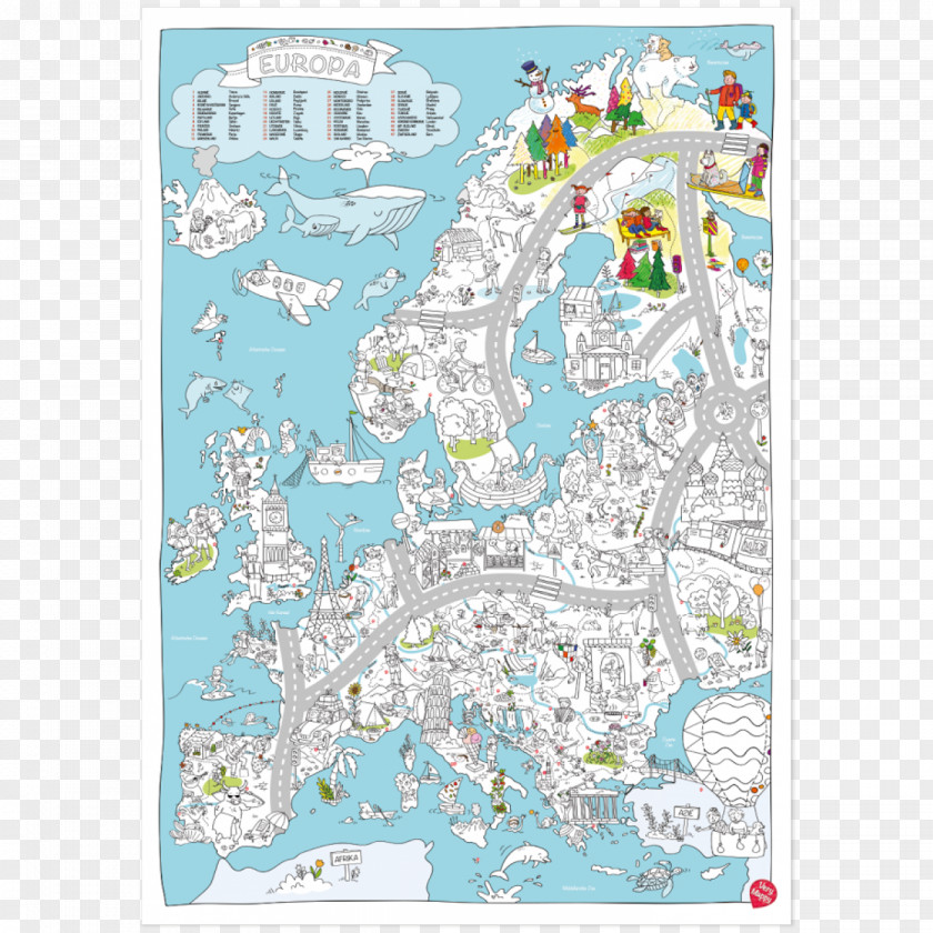 Child Europe Kleurplaat Drawing Map PNG