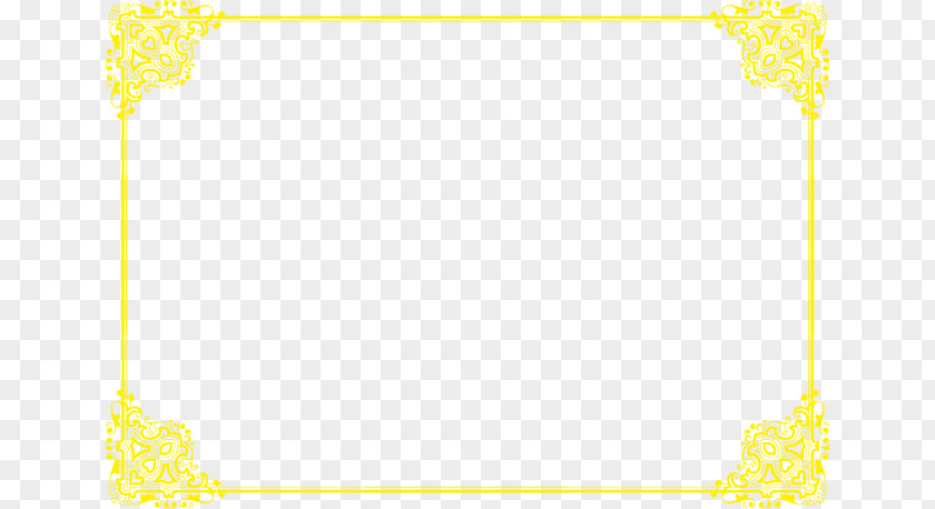 China Wind Exquisite Pattern Border Yellow Area PNG