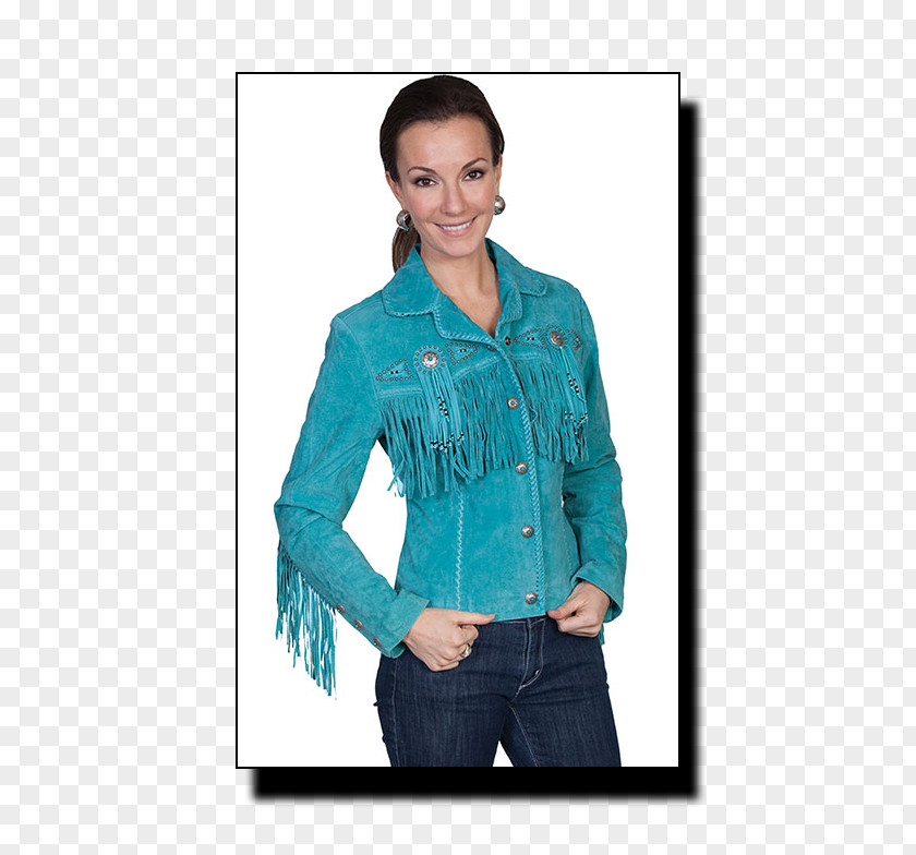 Fringe Leather Jacket Suede Clothing PNG