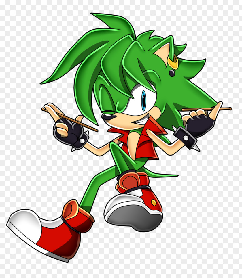 Manic The Hedgehog Cartoon Fan Art PNG