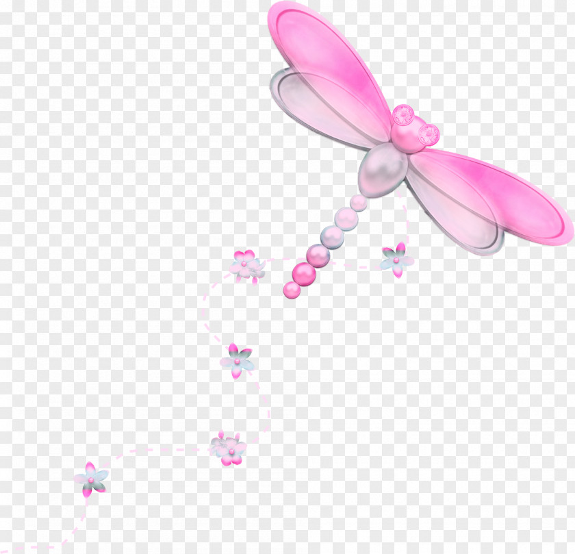 Pretty Pink Dragonfly Euclidean Vector PNG