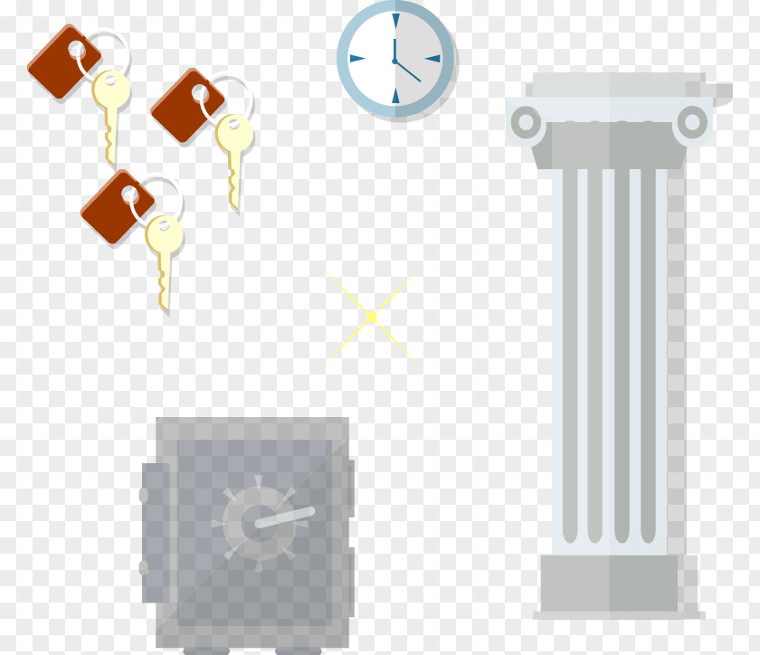 European-style Hand-painted Pillars Safe Watch Property Management System Hotel Clip Art PNG