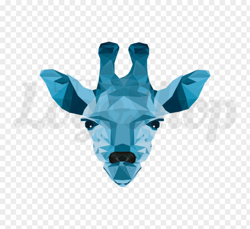 Giraffe Polygon Turquoise Color Impala PNG