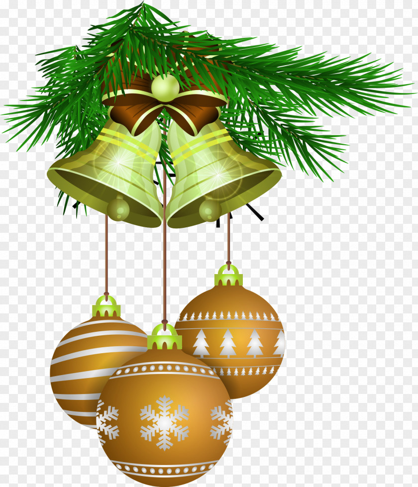 Green And Fresh Bell Decoration Pattern Christmas Tree Wish Greeting Card Happiness PNG
