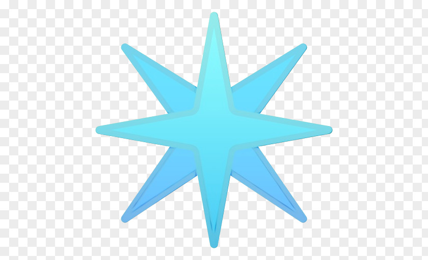 Star Aqua Compass Rose PNG