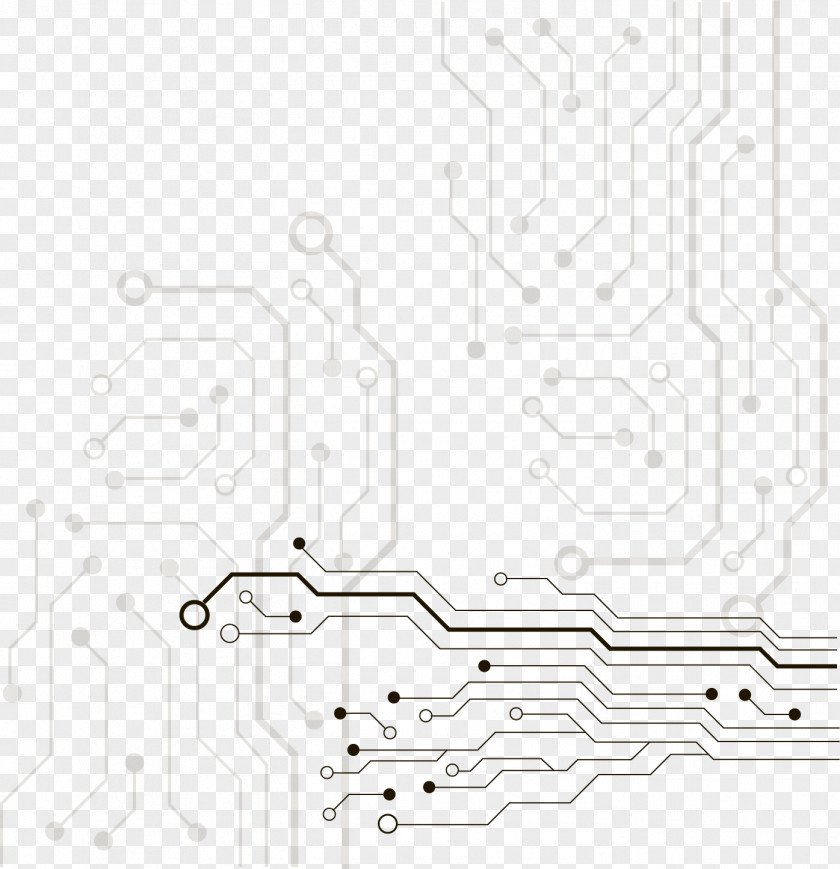 Vector Electronic Circuit Board Design Electrical Network Printed Electronics PNG