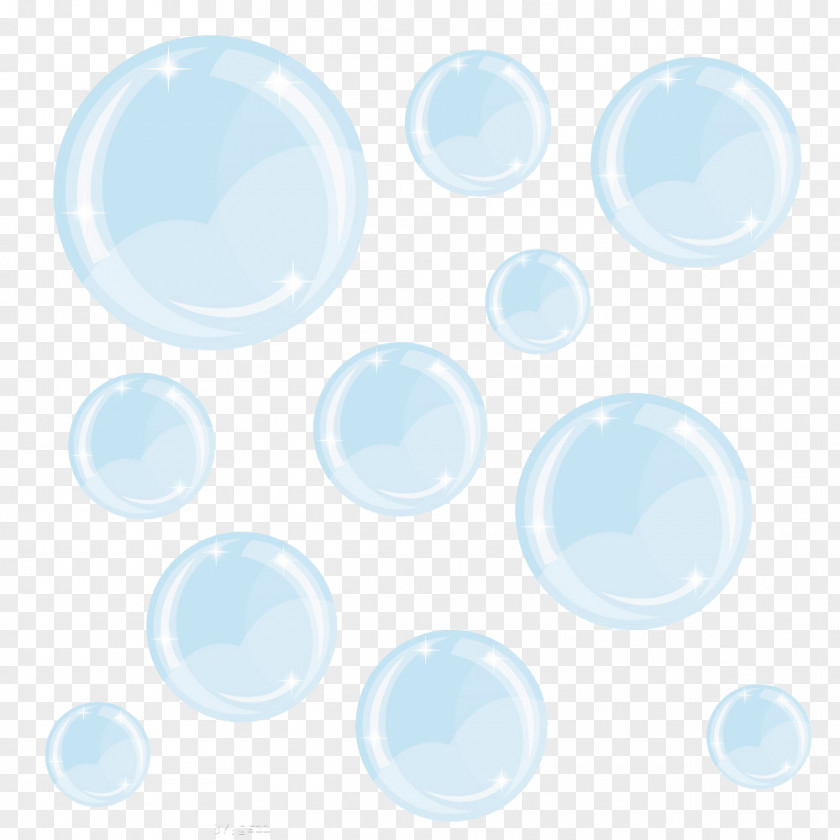 Blue Foam Soap Bubble PNG