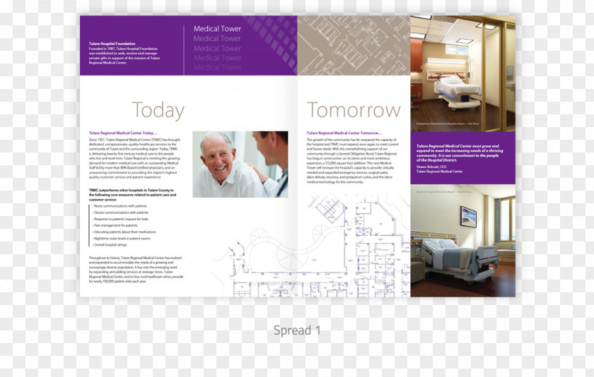 Brochure Design Tulare Hospital Foundation Advertising PNG