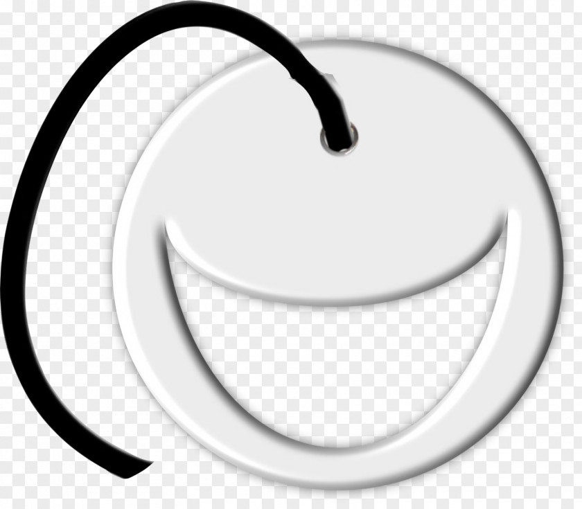Cartoon Smiley Bomb Material Free To Pull Black And White PNG