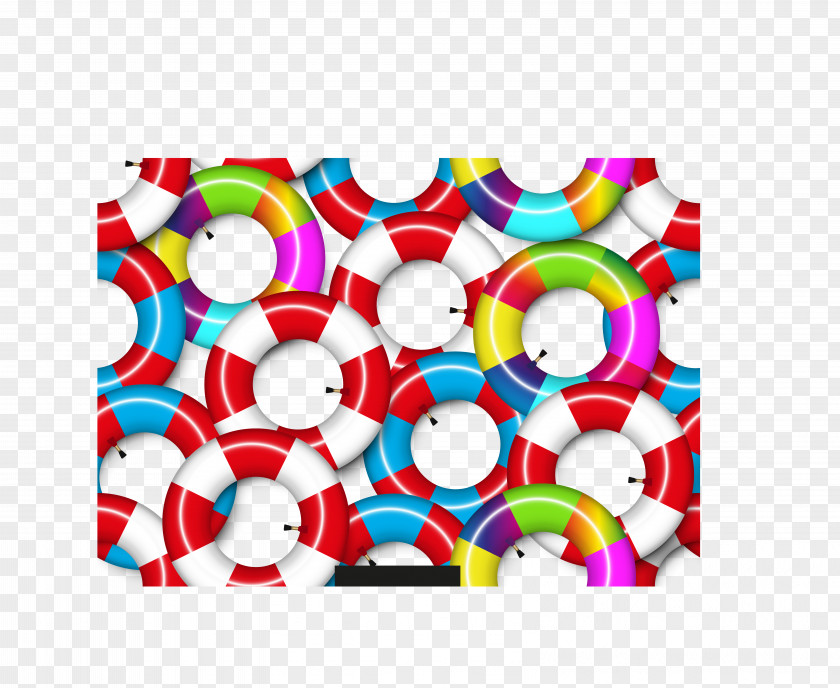 Color Swim Ring Lifebuoy Clip Art PNG