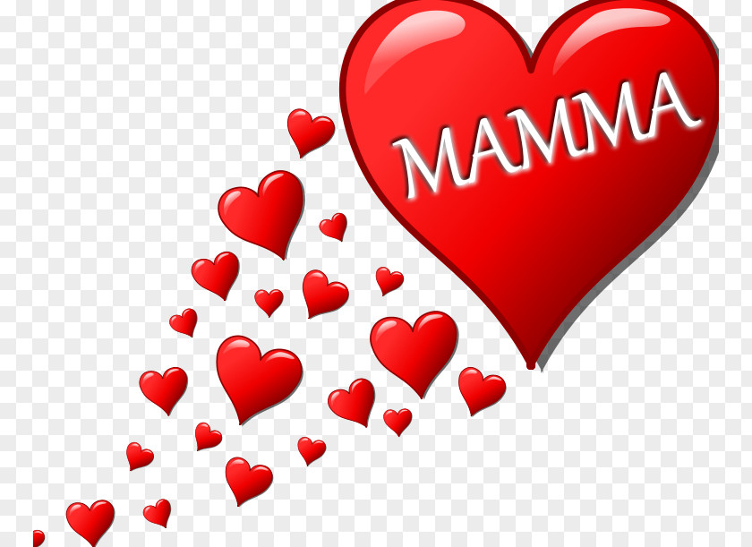 Mother's Day Heart Clip Art PNG