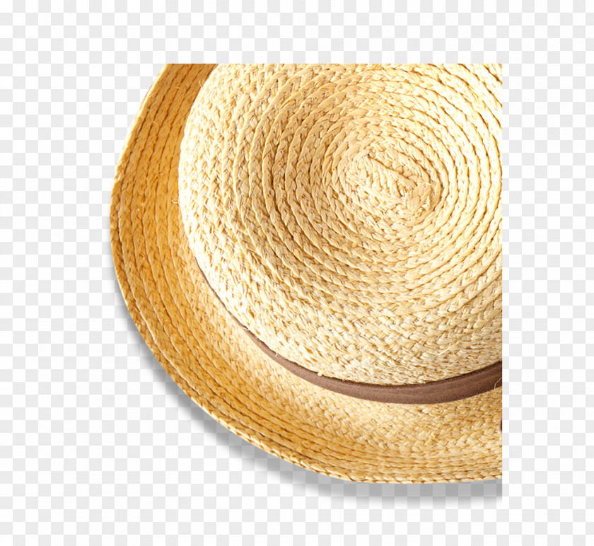 Straw Hat Knit Cap PNG