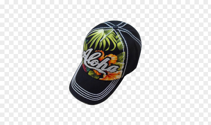 Textile Flower Baseball Cap Product PNG