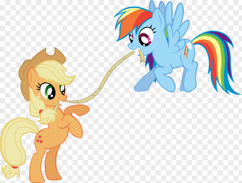 Tug Of War Applejack Rainbow Dash Pinkie Pie Twilight Sparkle Pony PNG