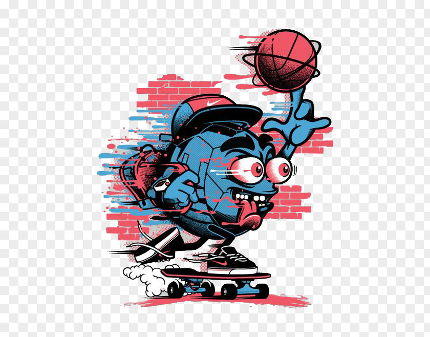 Basketball Monster T-shirt Graffiti Drawing PNG