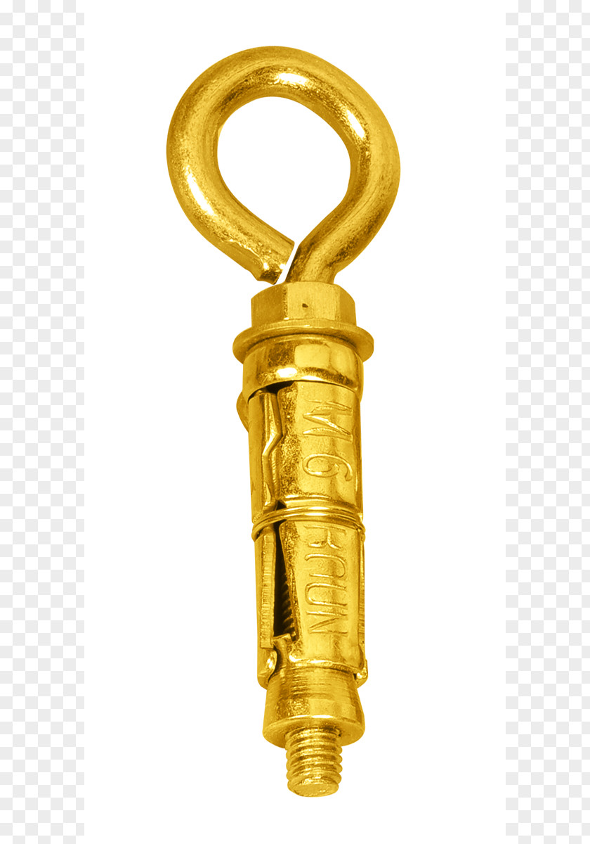 Brass Fastener Anchor Bolt Eye PNG