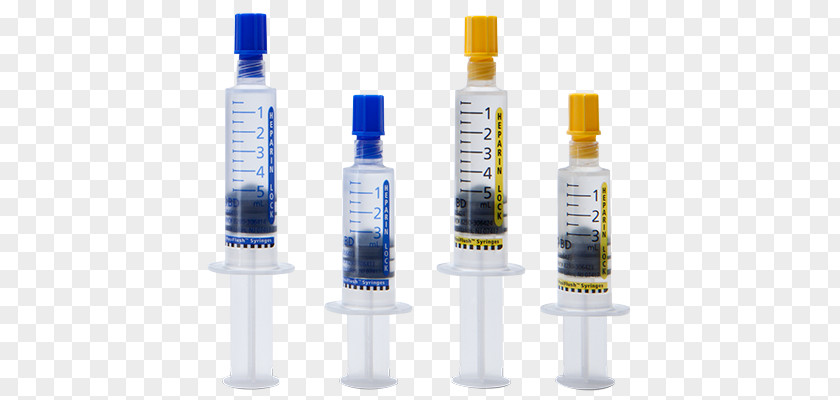 Syringe Barrel Injection Heparin Saline Flush Becton Dickinson PNG