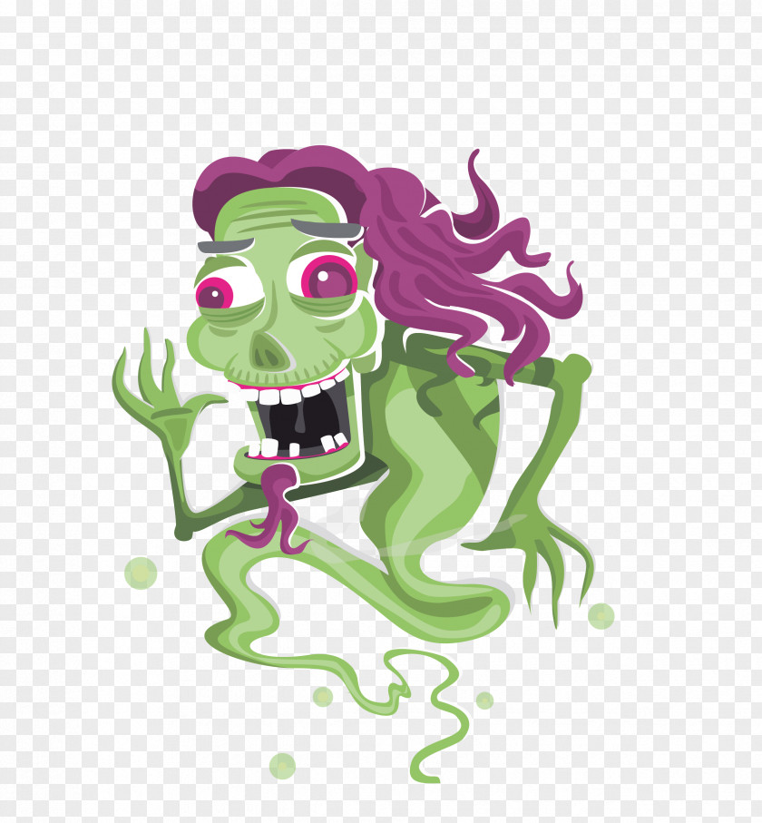 Vector Green Abstract Cartoon Fantasy Characters Ghostface Halloween PNG