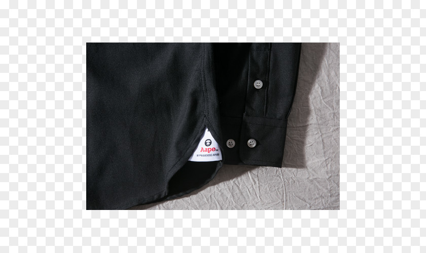 Jacket Zipper Leather Pocket M Black PNG