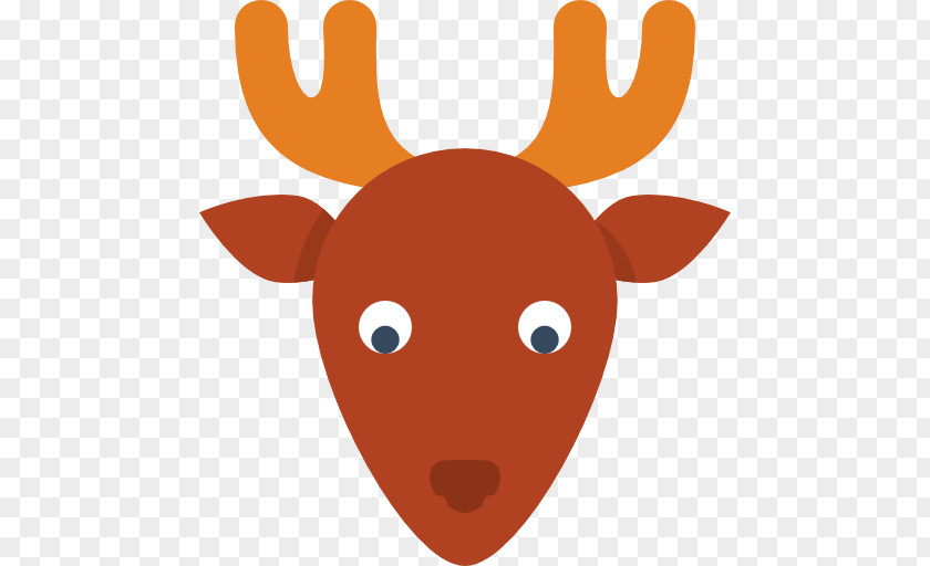 Deer Reindeer Moose Santa Claus Icon PNG