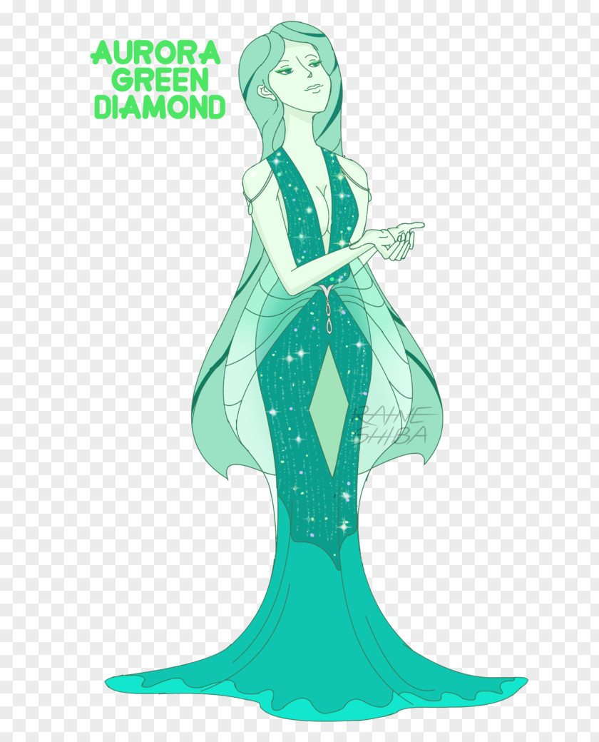 Diamond Aurora Green Blue Gemstone PNG