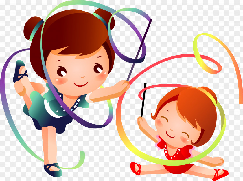 Gymnastics Dancer Cartoon Child PNG