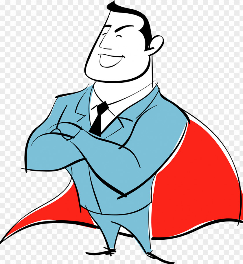Cartoon Workplace Superman Clark Kent Drawing Illustration PNG