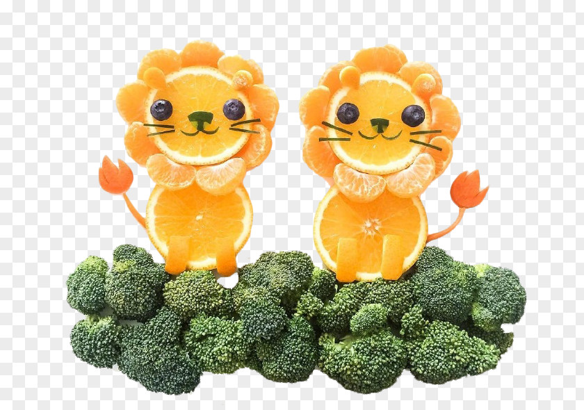 Oranges And Broccoli Chicken Nugget Fruit Food Vegetable PNG