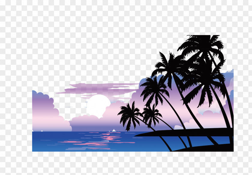 Vector Dream Beach Clip Art PNG