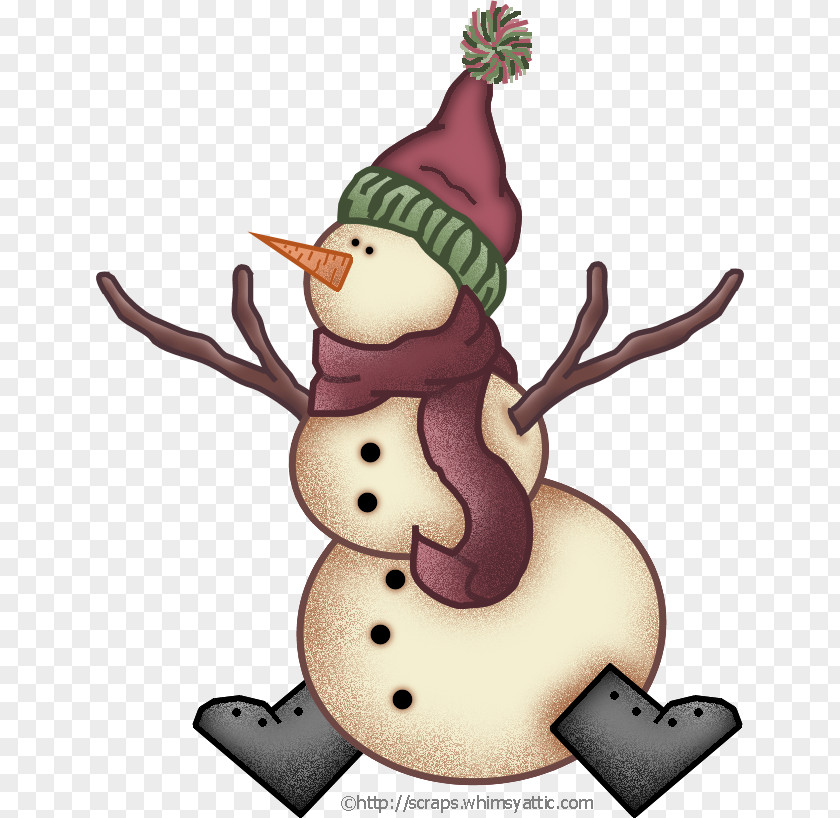 Cartoon Watercolor Paper Christmas Clip Art Snowman PNG