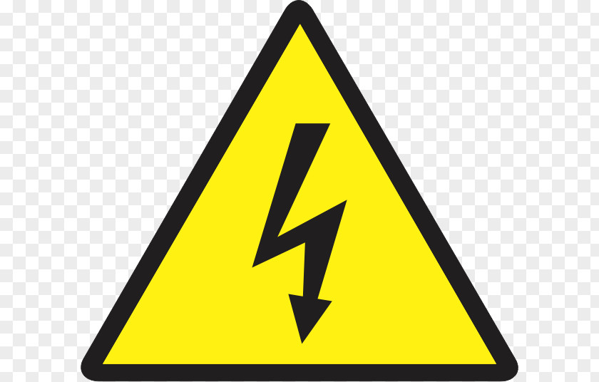 Electric Danger High Voltage Potential Difference Warning Sign Hazard Symbol PNG