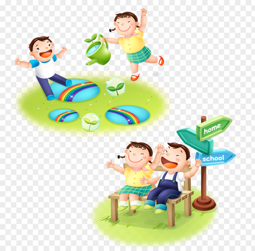 Happy Cartoon Child Illustration PNG