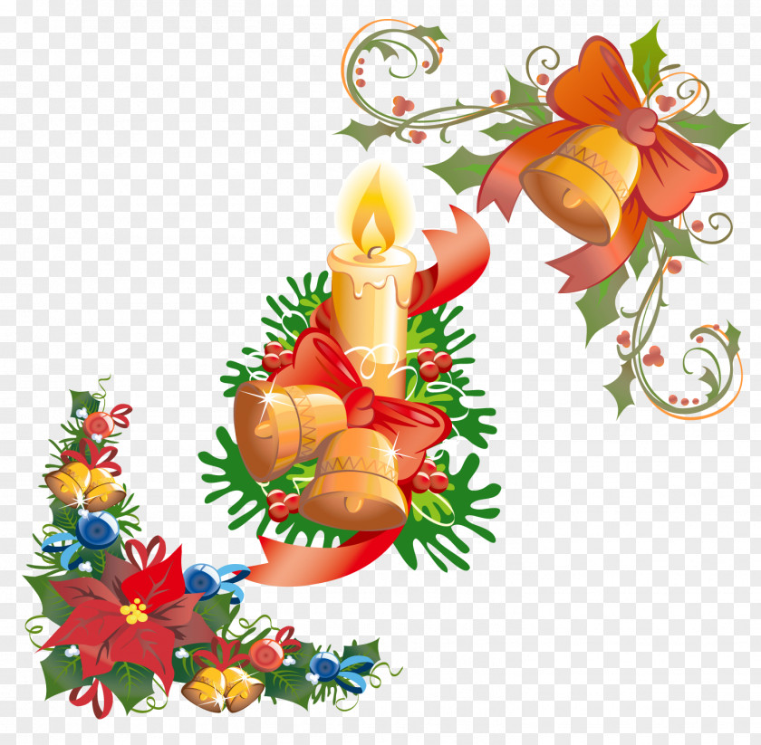 Christmas Bell Santa Claus Ornament Gift Decoration PNG