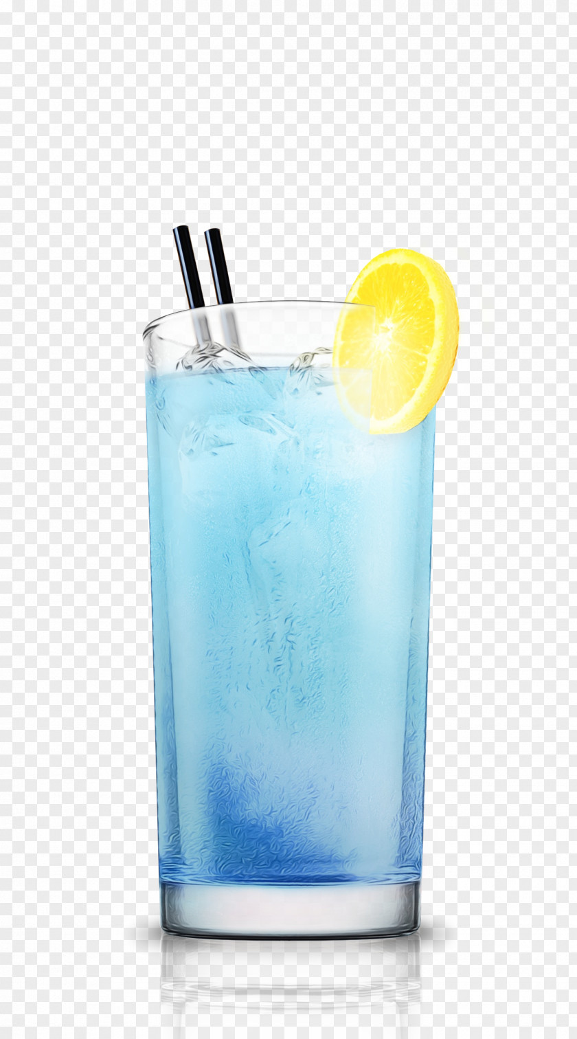 Cocktail Garnish Lemonlime Drink Alcoholic Beverage Blue Lagoon Highball Glass Hawaii PNG