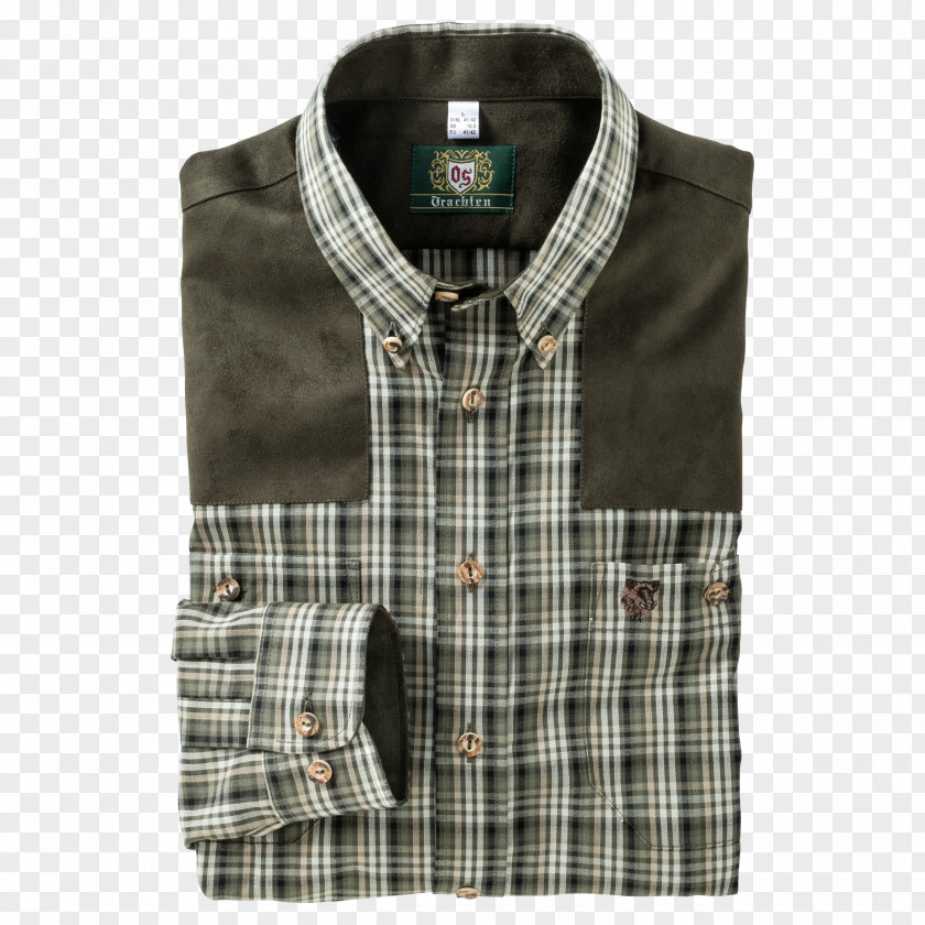 Dress Shirt Gilets Tartan Collar Sleeve PNG