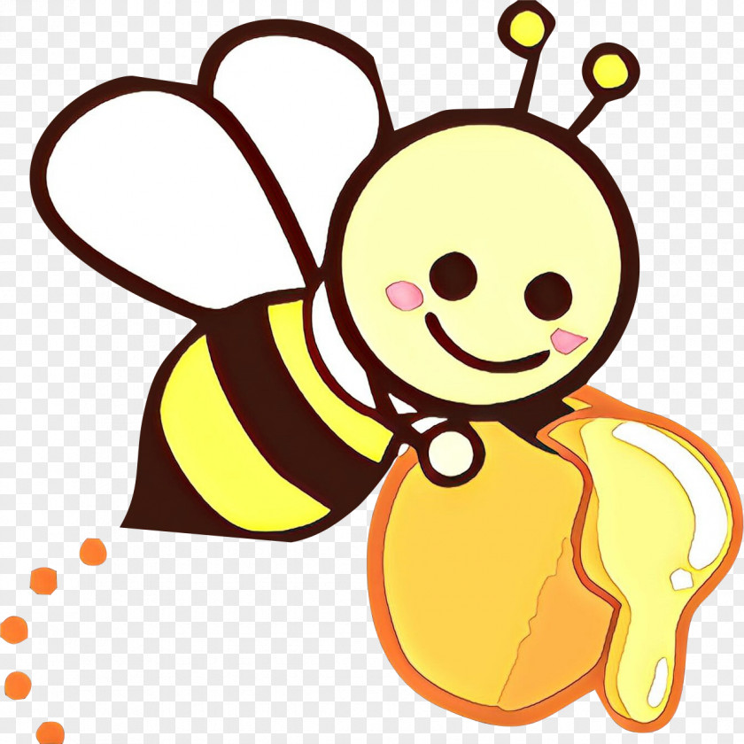 Insect Pollinator Cartoon Yellow Honeybee Clip Art Bee PNG