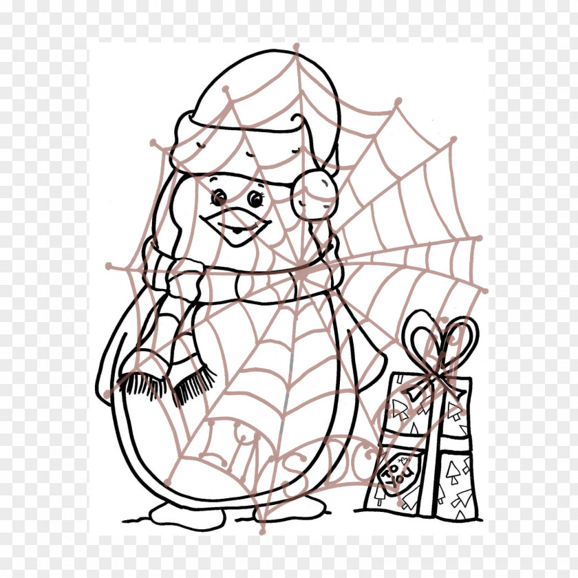 Lovely Penguins Line Art Mammal Cartoon Sketch PNG