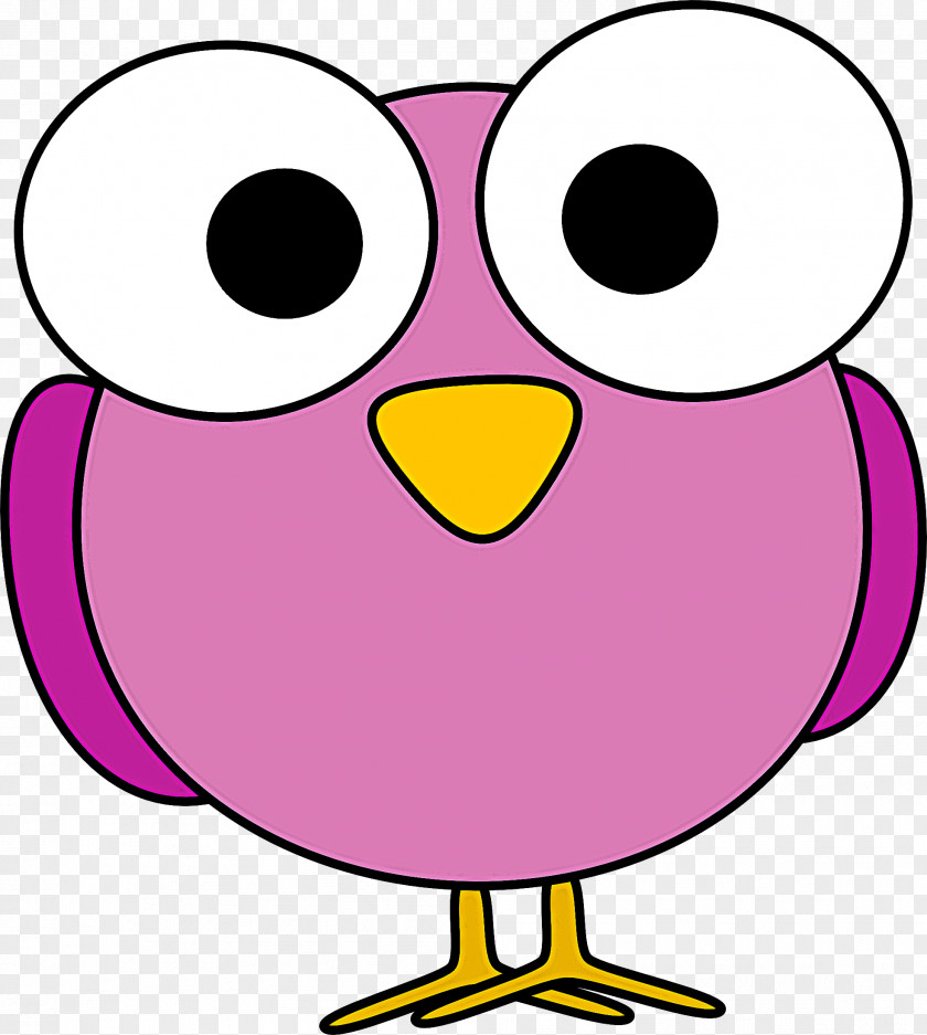 Pink Cartoon White Facial Expression Bird PNG