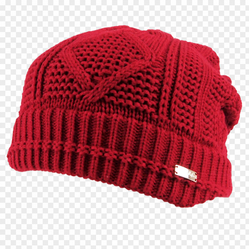 Red Hat Knit Cap Wool Bonnet PNG