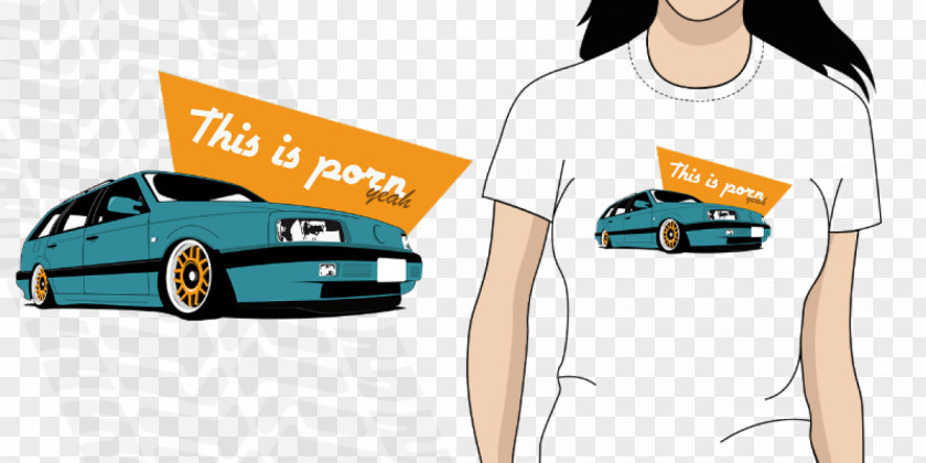 Tshirt T-shirt Car Volkswagen Passat Illustration PNG