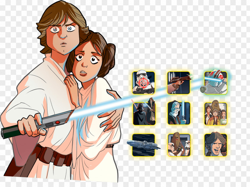 Achievement Unlocked Game Leia Organa Skywalker Family Luke Chewbacca Obi-Wan Kenobi PNG
